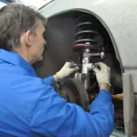 Repair (replacement) of a shock absorber in a car