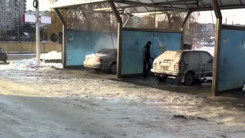 Мойка самообслуживания в мороз