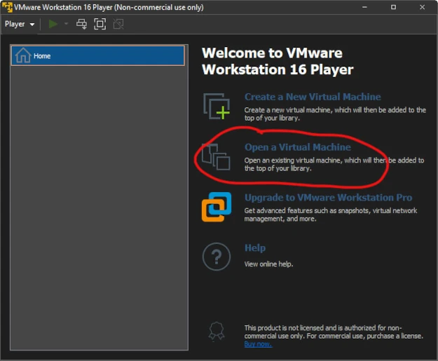 Відкриття образу у віртуальній машині